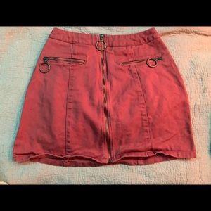 Salmon Jean skirt